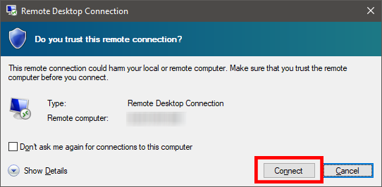 Trust remote connection
