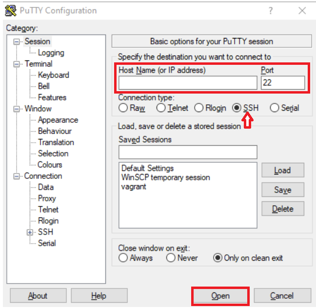 Use PuTTy to connect to a VPS using a password 