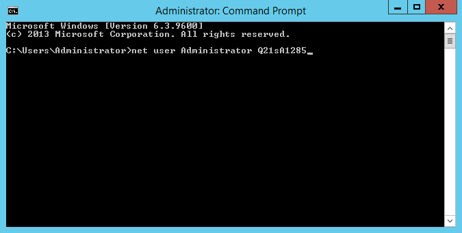 Change the Windows VPS password through comman-line