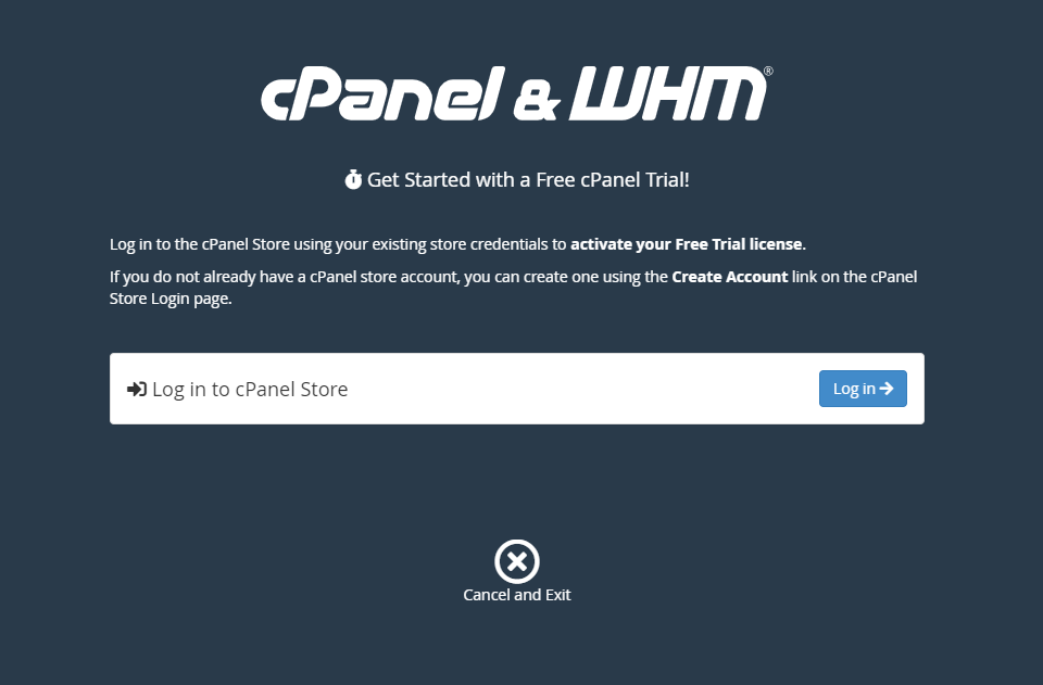 cpanel whm free