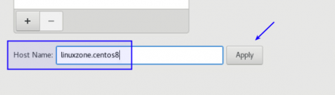 setting hostname when installing centos 8