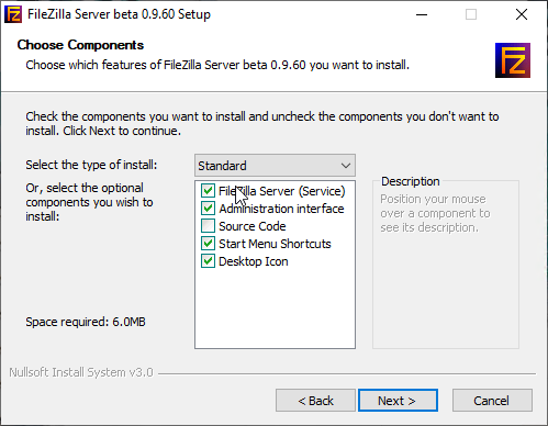 filezilla port number for ftp windows