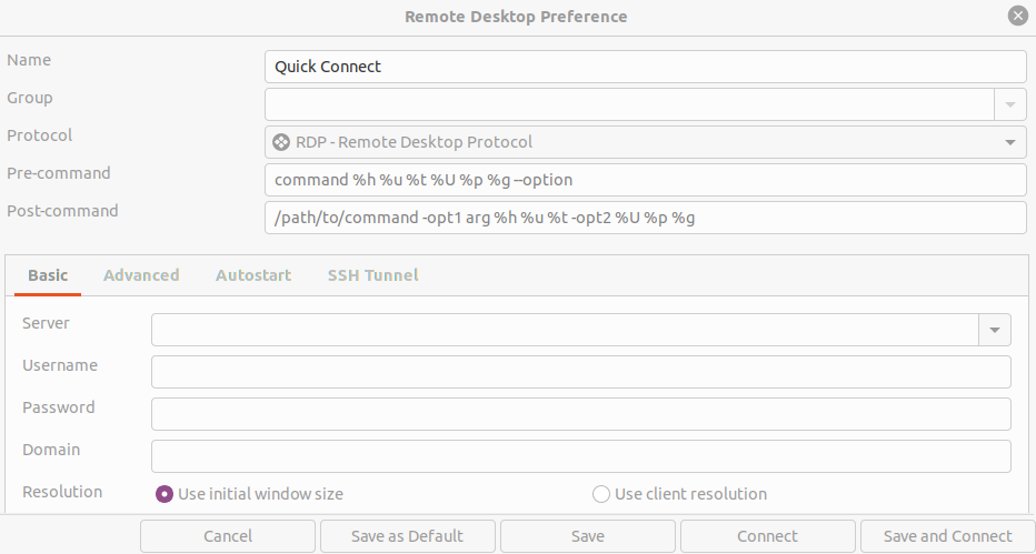 Remmina environment in Linux VPS Ubuntu