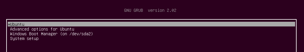 Choose ubuntu to run