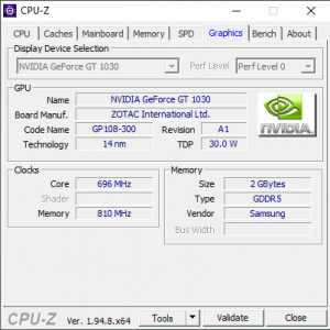 get the server's hardware details Graphic in CPU-Z