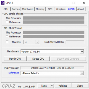 Stress CPU in CPU-Z