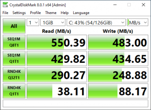 Test disk speed with Crystaldiskmark