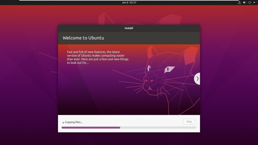 Ubuntu installation process