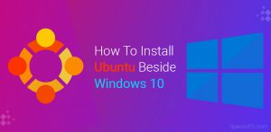 how to install ubuntu beside windows 10