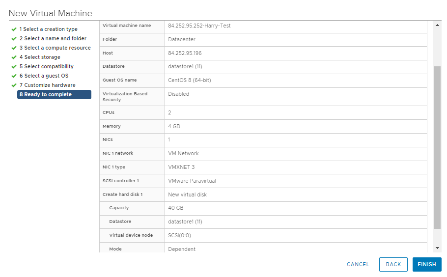 AlmaLinux Installation Summary In VMware