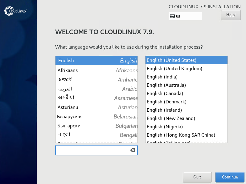 Choose Language You Use During Installation