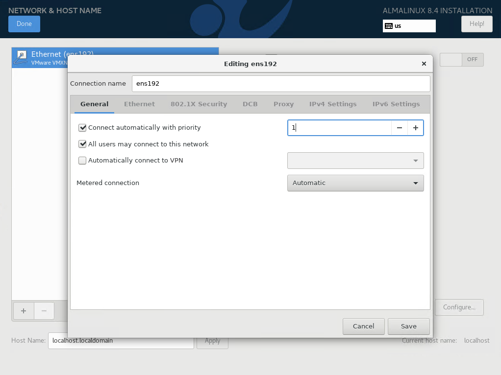 Configure Network General Setting In AlmaLinux