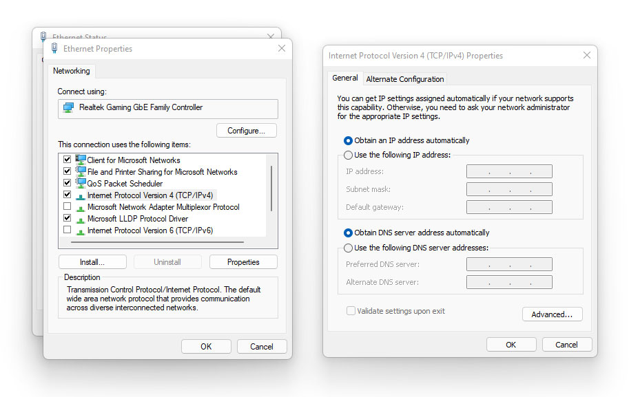 Windows DNS Configure