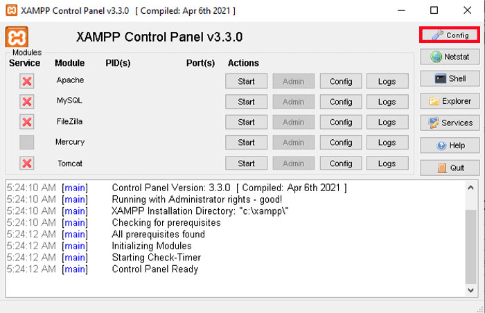 Install and Configure Xampp on Windows Server