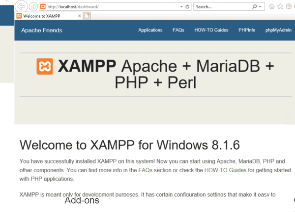 Install and Configure Xampp on Windows Server