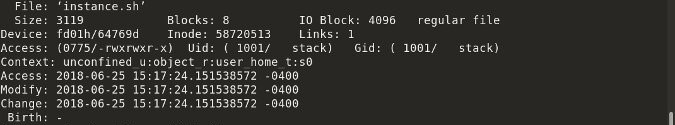 Linux stat command to check free disk space