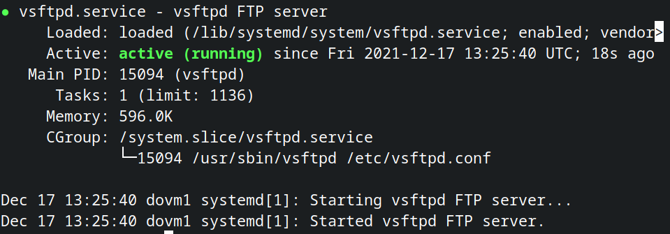 configure FTP server in Linux