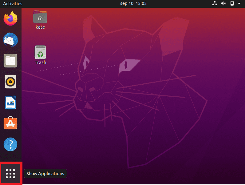 show applications ubuntu