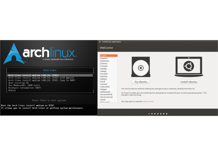 Arch linux vs. ubuntu