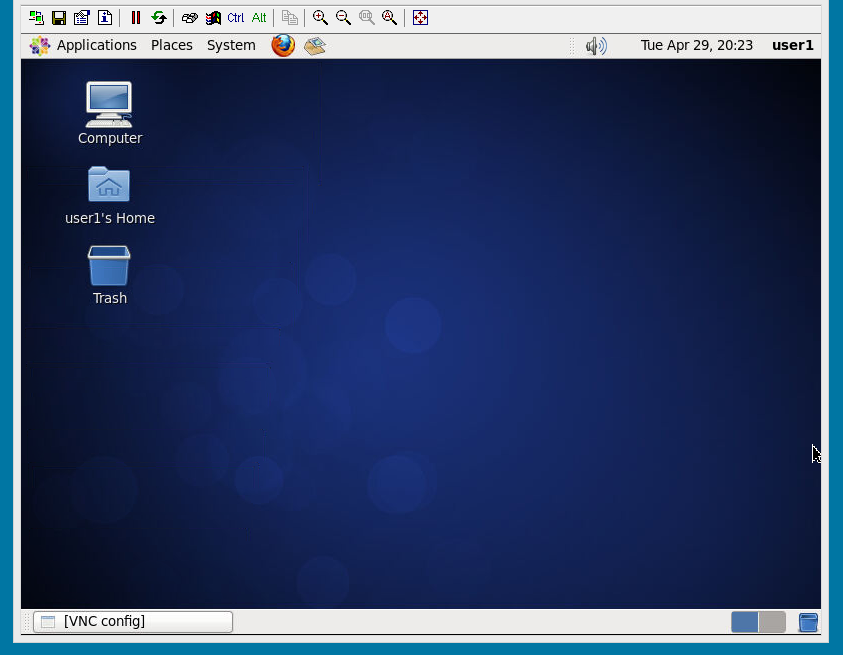 Connecting to Remote DesktopVNC through the VNC viewer