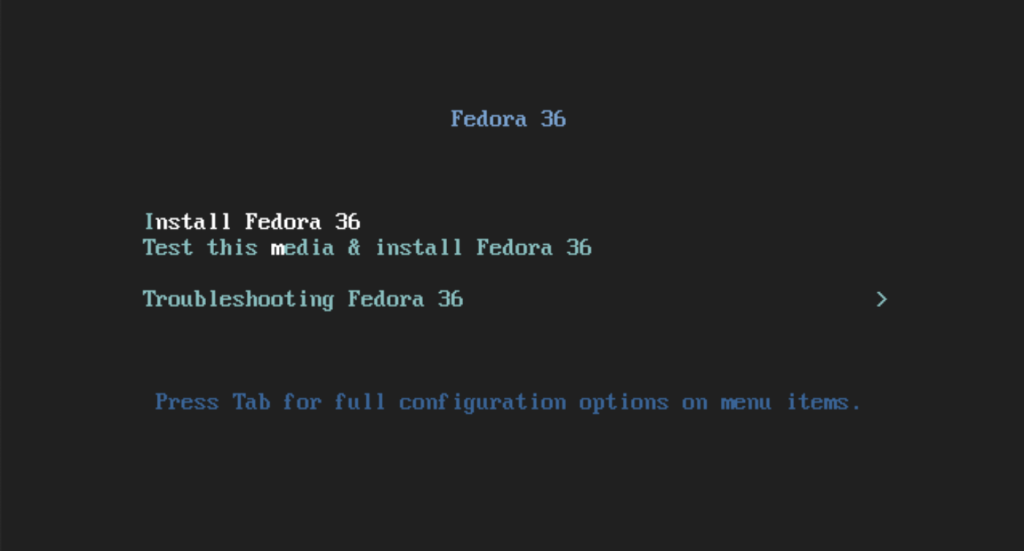 Installing Fedora 36