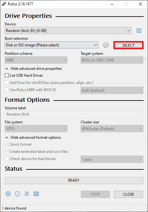 how to create a bootable drive