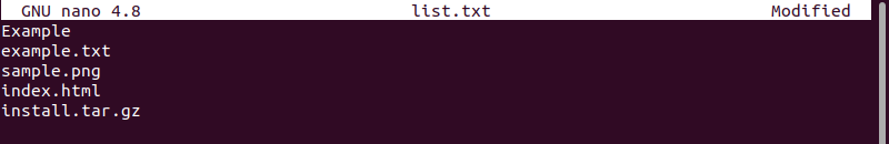Testing files using a list of files in the file command