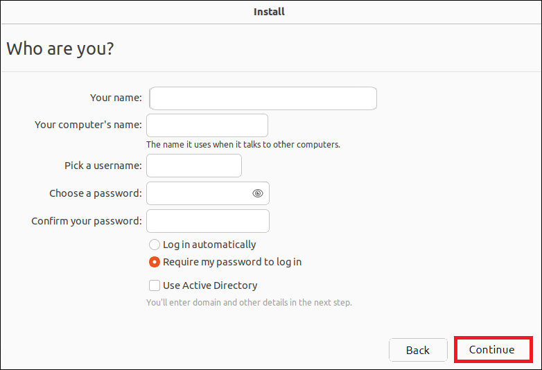 create user account in Ubuntu