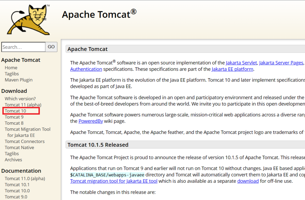 download Apache Tomcat on Windows