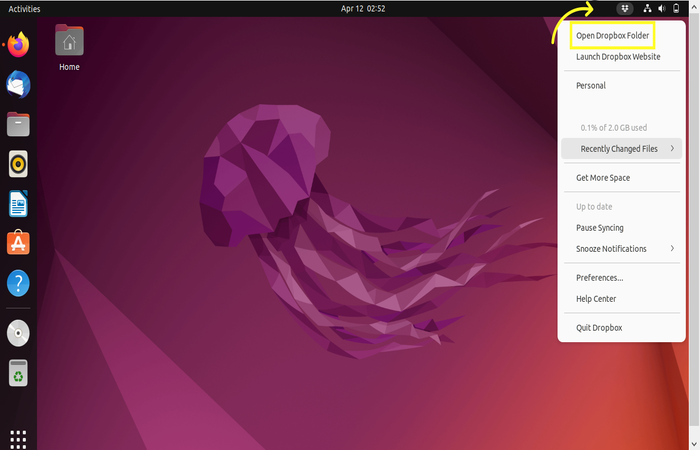 Install Dropbox on Ubuntu through GUI
