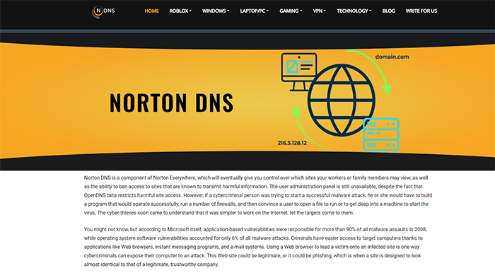 Norton ConnectSafe as best DNS gaming
