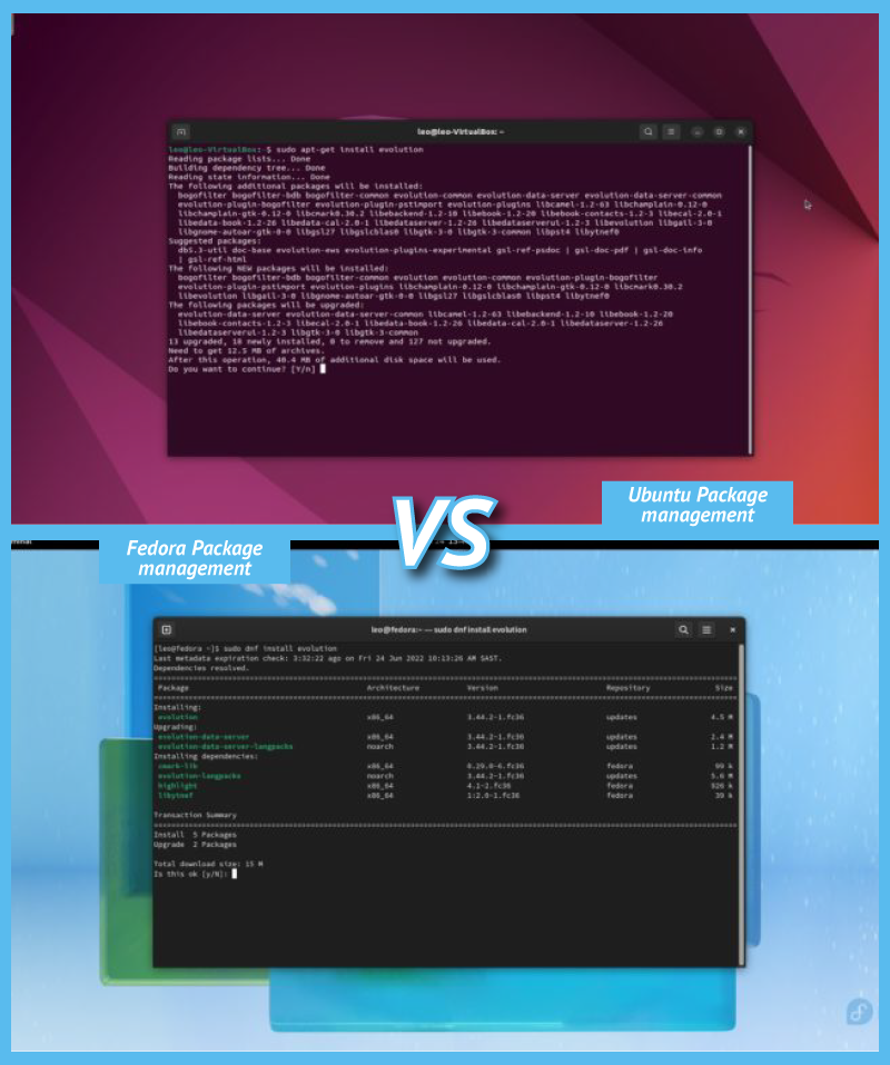 Ubuntu vs Fedora