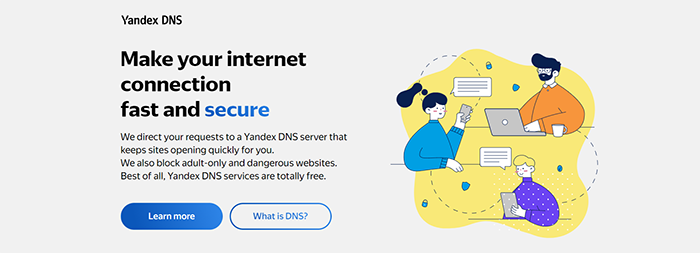 Yandex.DNS as fast DNS servers