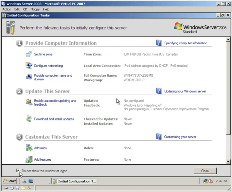 Configure Windows Server 2008 and 2008 R2