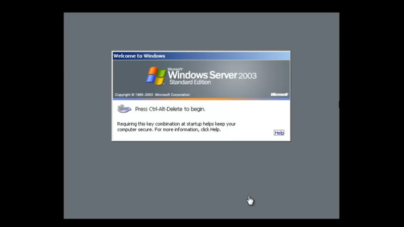 Finish Install Windows Server 2003