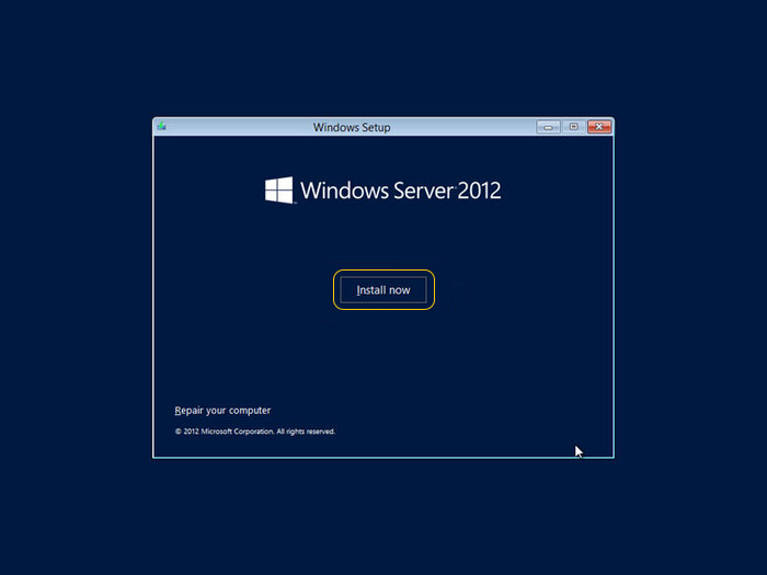 Windows Server 2012/2012 R2 Installation