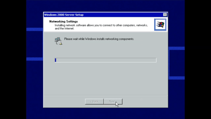 installing Windows 2000 server 