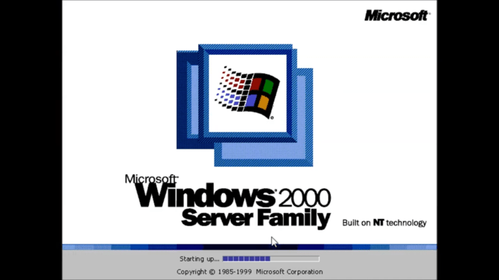 how to install Microsoft Windows 2000 server 
