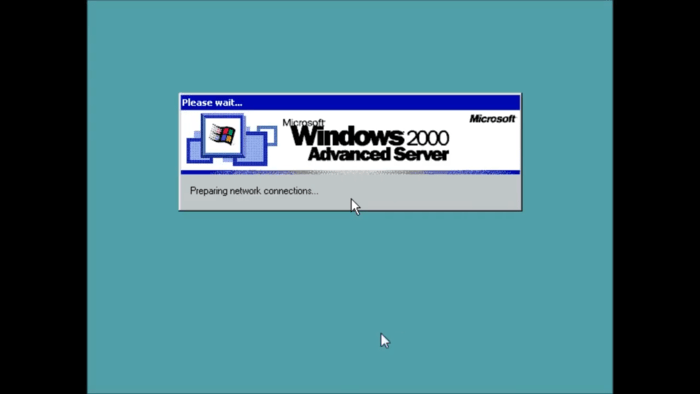 Microsoft Windows 2000 server installation