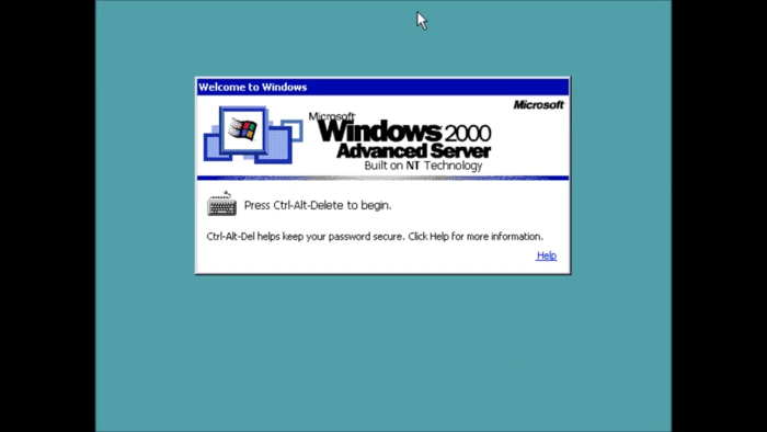 Microsoft Windows 2000 server installation