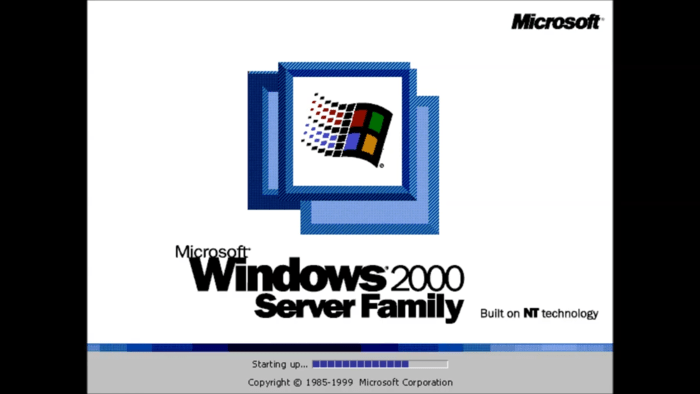 Microsoft Windows 2000 server installation