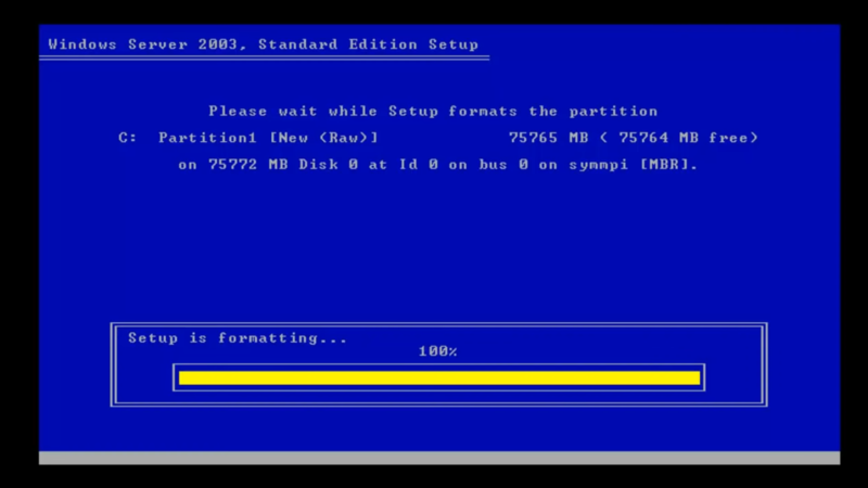 Install Microsoft Windows Server 2003 [with Screenshot]