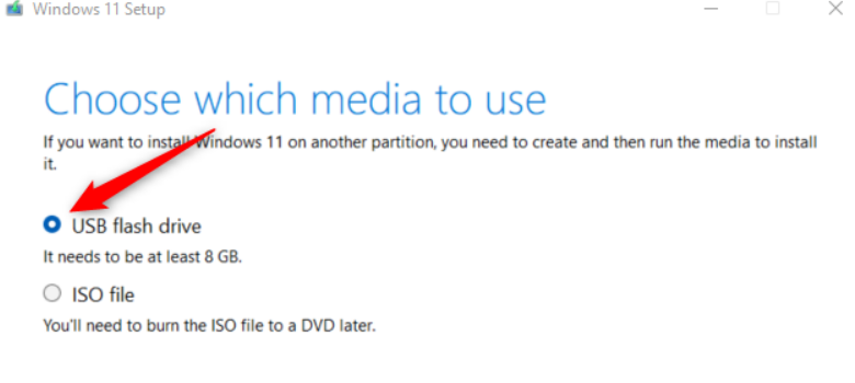 USB drive or SDO file to install windows 11