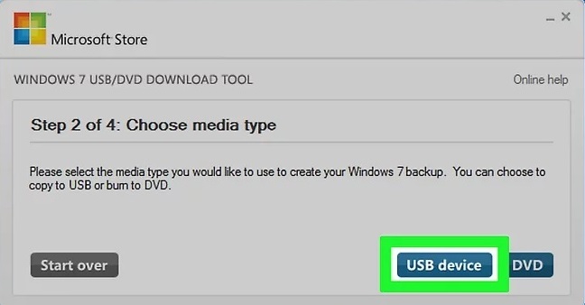 Choosing USB Drive