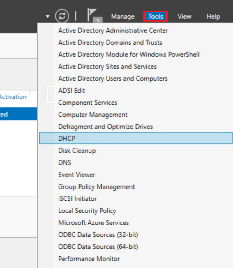 Configure DHCP Server