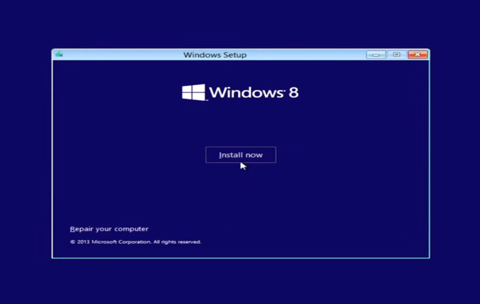 installing Windows 8