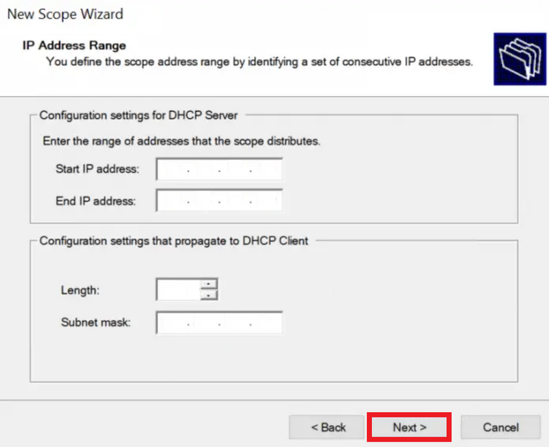 Insert your IP Address Range