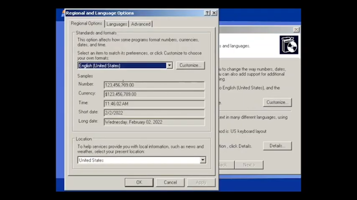 configure windows XP