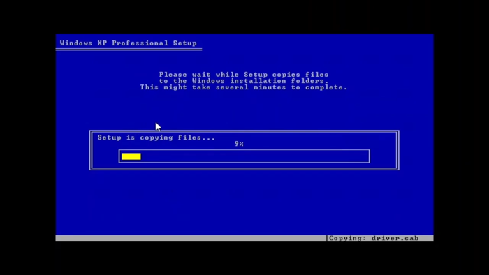 install Microsoft Windows XP