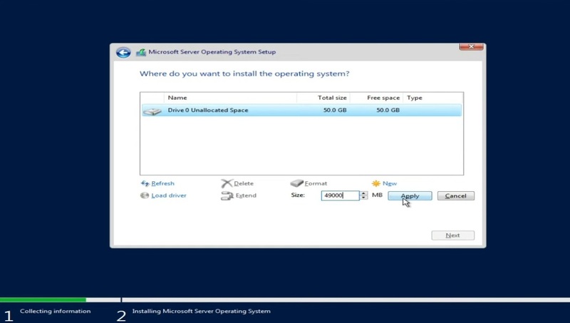 Make a New partition on Windows Server 2022